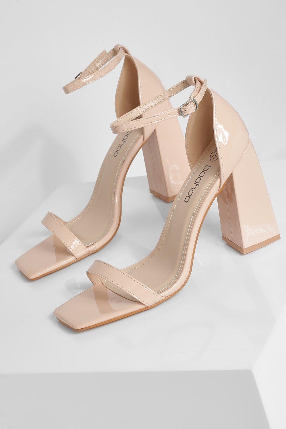 Nude square hot sale heels