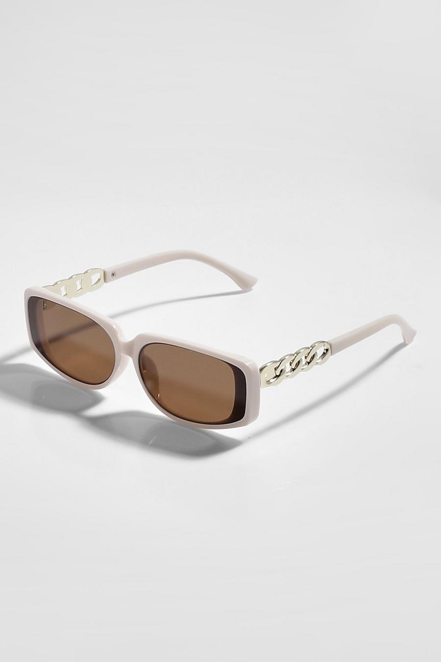Nude Chain Detail Sunglasses