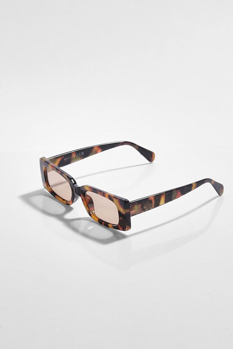 Eckige Schildplatt-Sonnenbrille, Multi