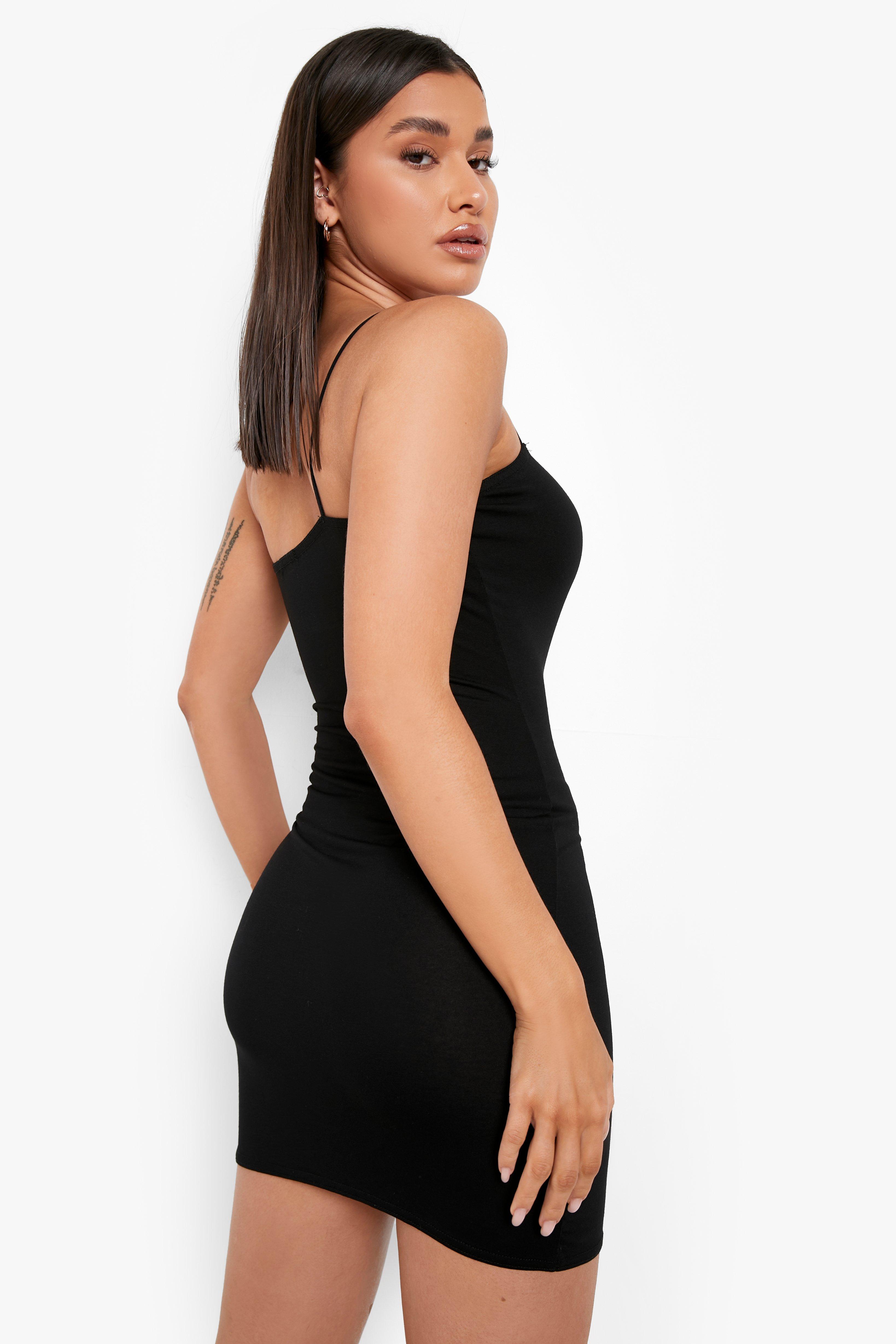 Black strappy best sale mini dress