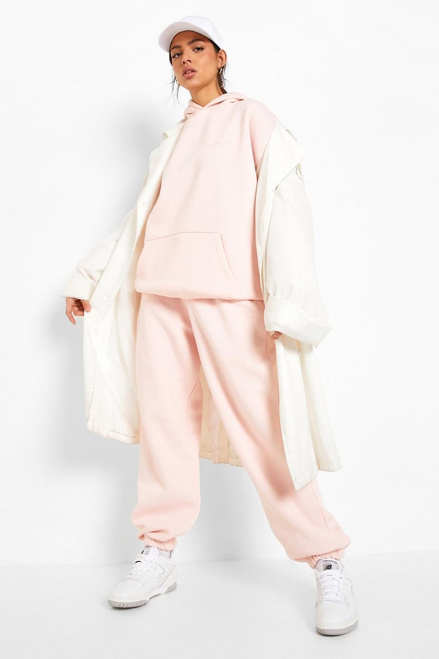 Pink Recycled Premium Oversized Track Pants image number 1