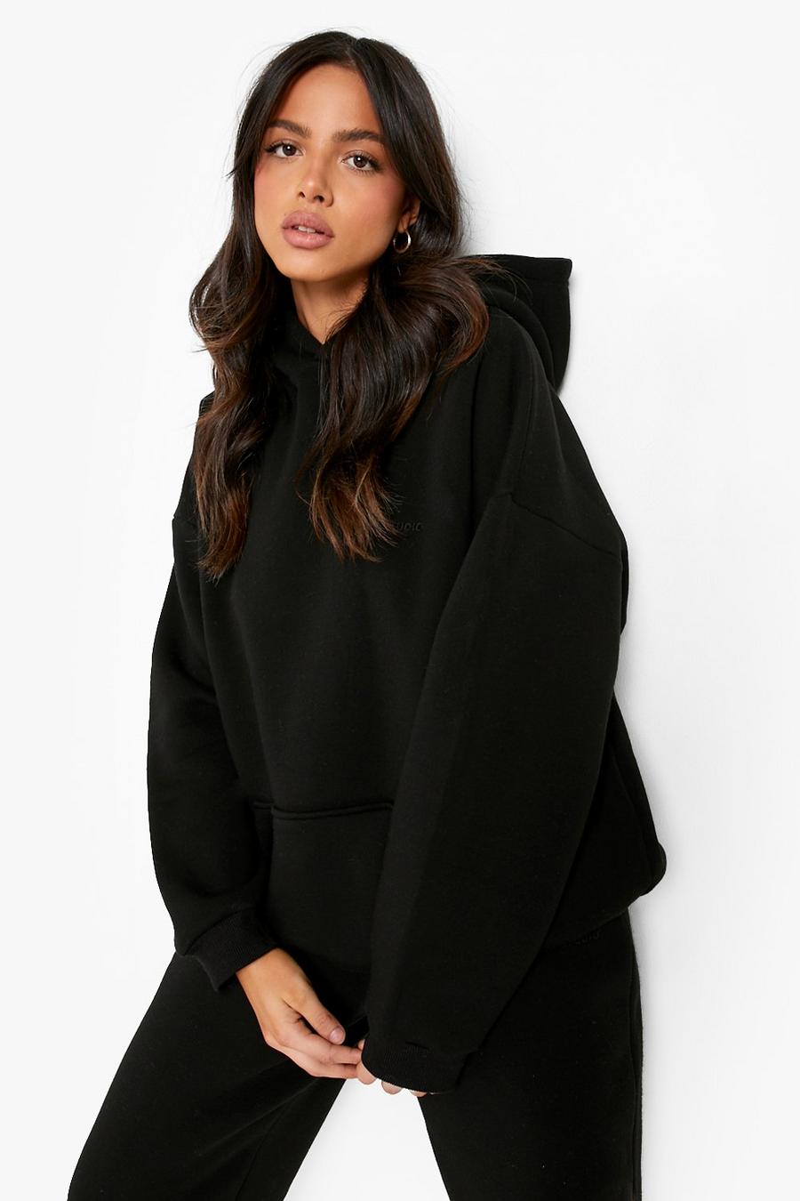 Black Oversize hoodie image number 1