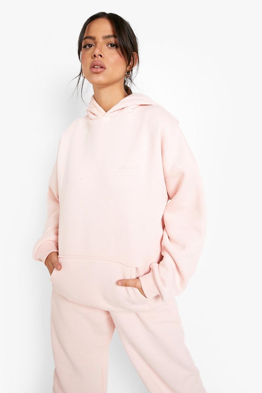 Pink Oversize hoodie i återvunnet tyg image number 1
