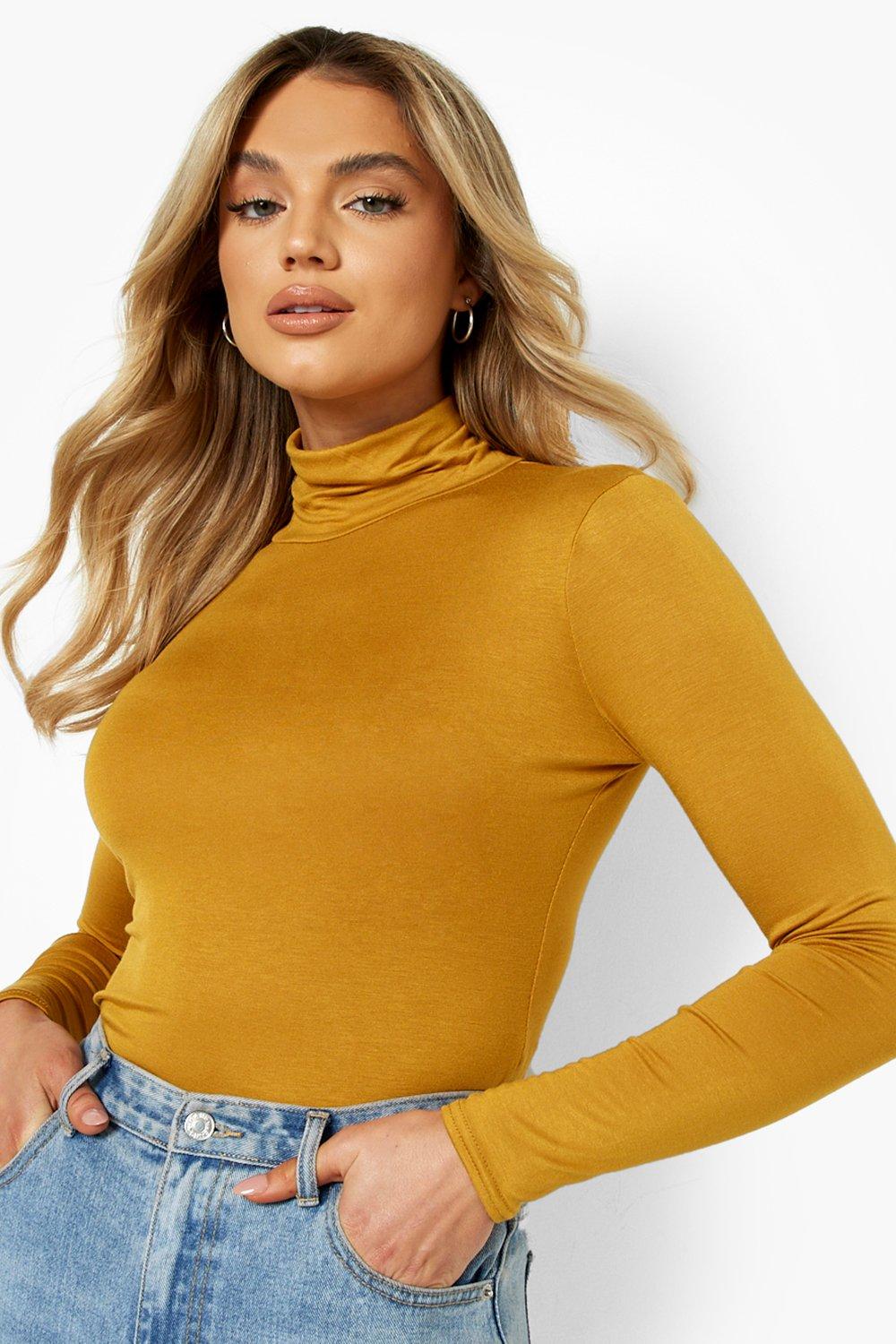 Mustard turtleneck outlet top