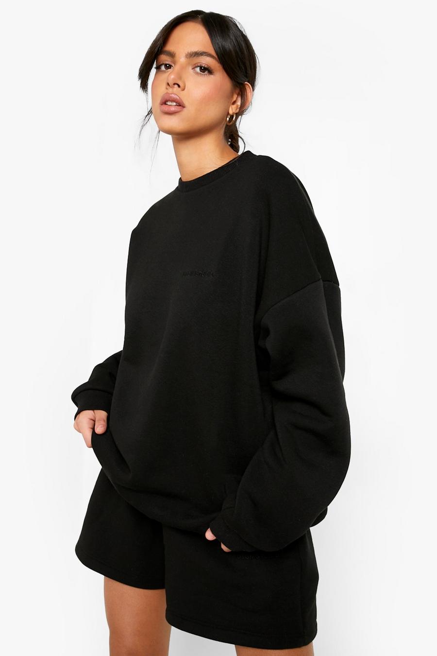 Black Recycled Premium Oversized Sweatshirt