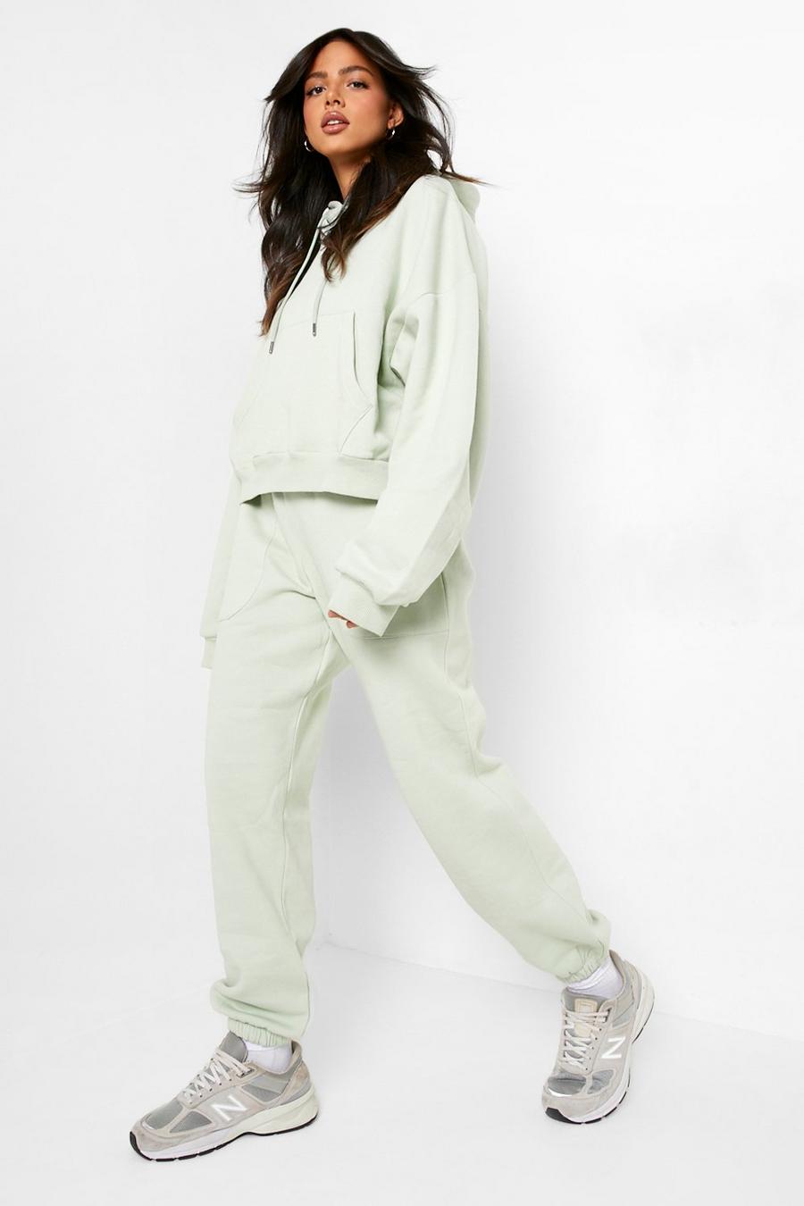 Sage Recycled Balloon Sleeve Hooded Tracksuit image number 1