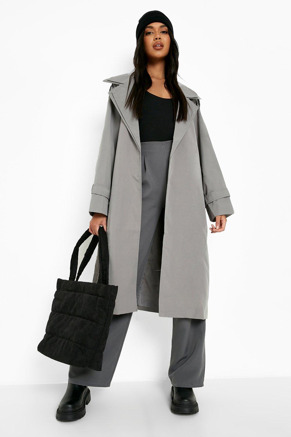 Double Collar Trench Coat | boohoo