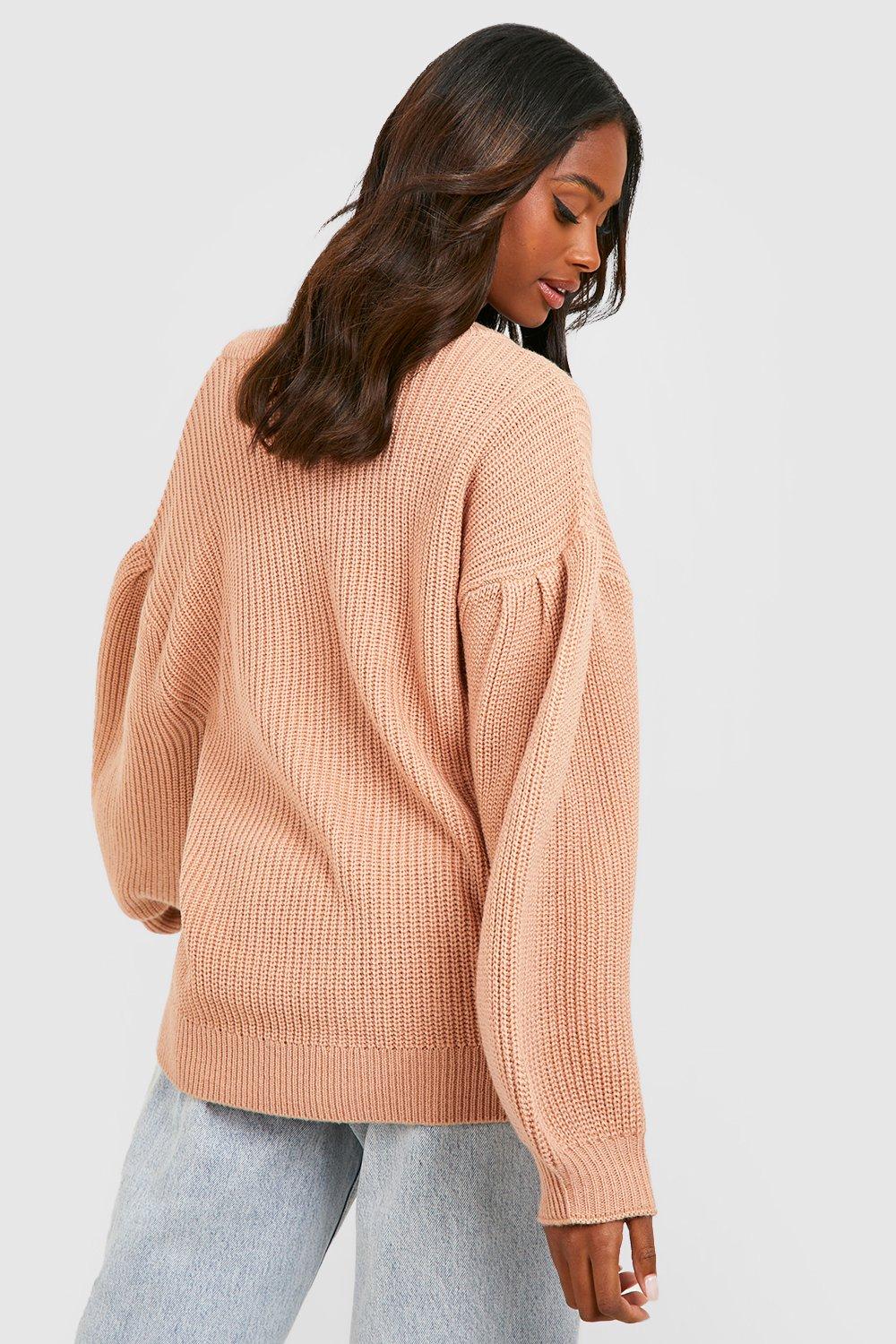 Oversized balloon hot sale sleeve sweater