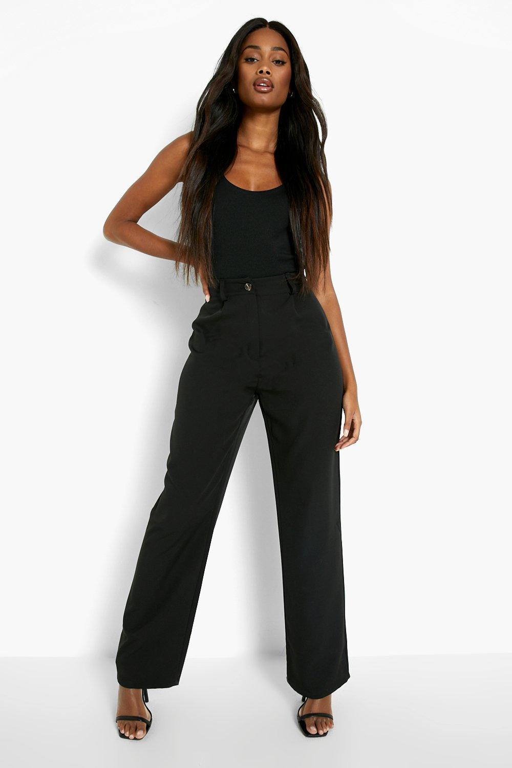 Black tailored shop wide leg trousers