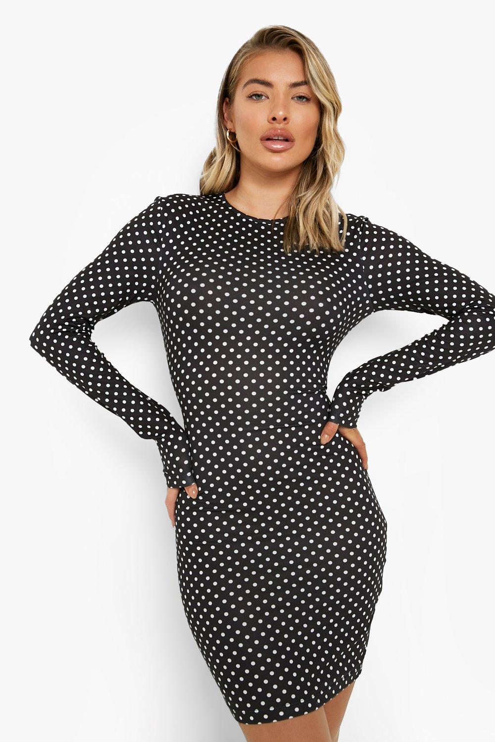 round neck long sleeve dresses