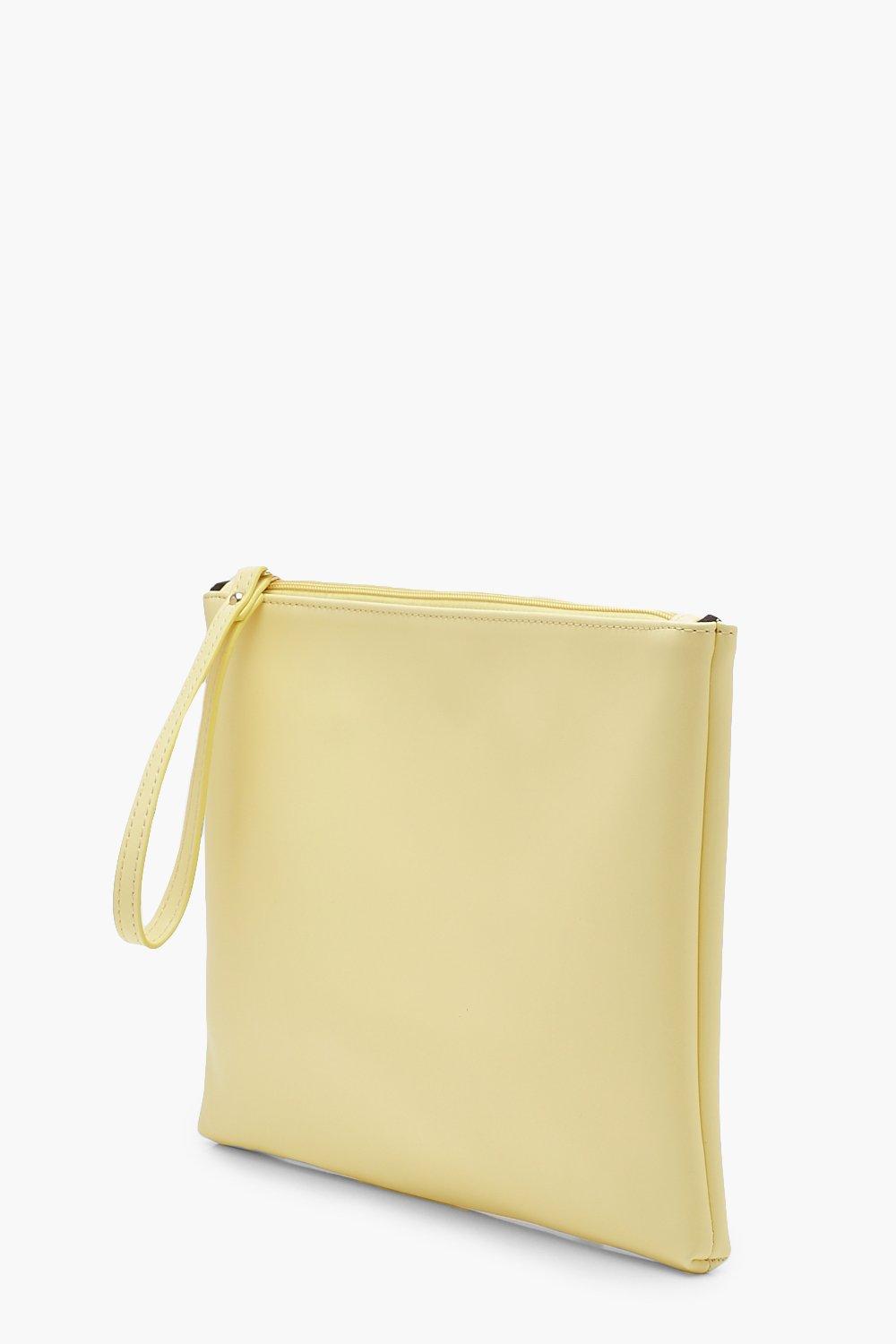 Pale lemon clutch outlet bag