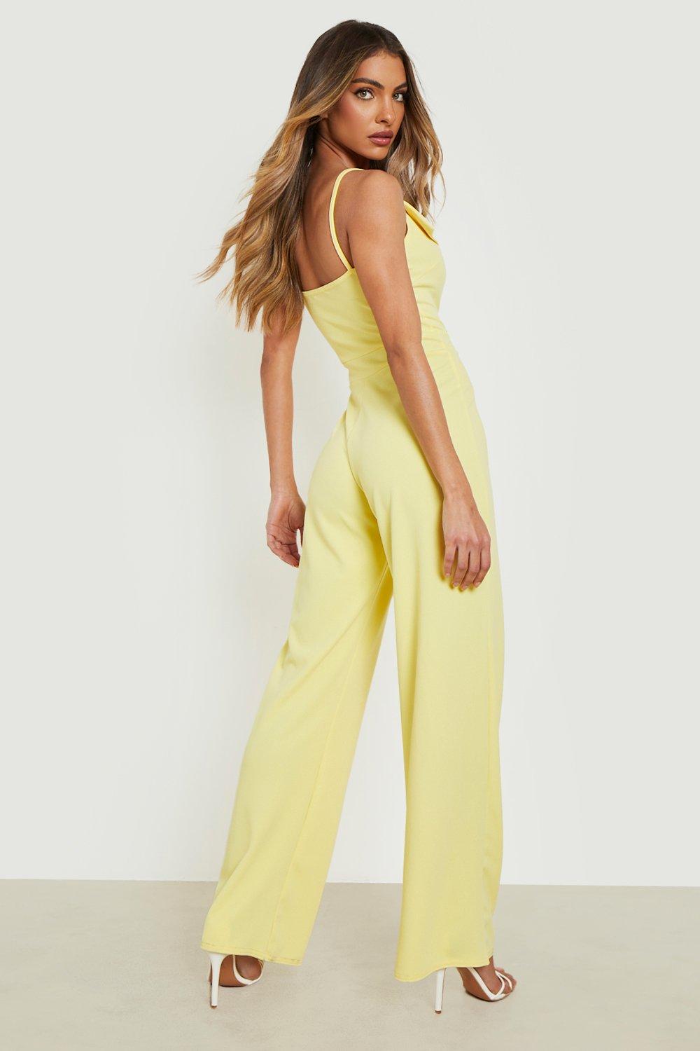 Yellow store jumpsuit boohoo