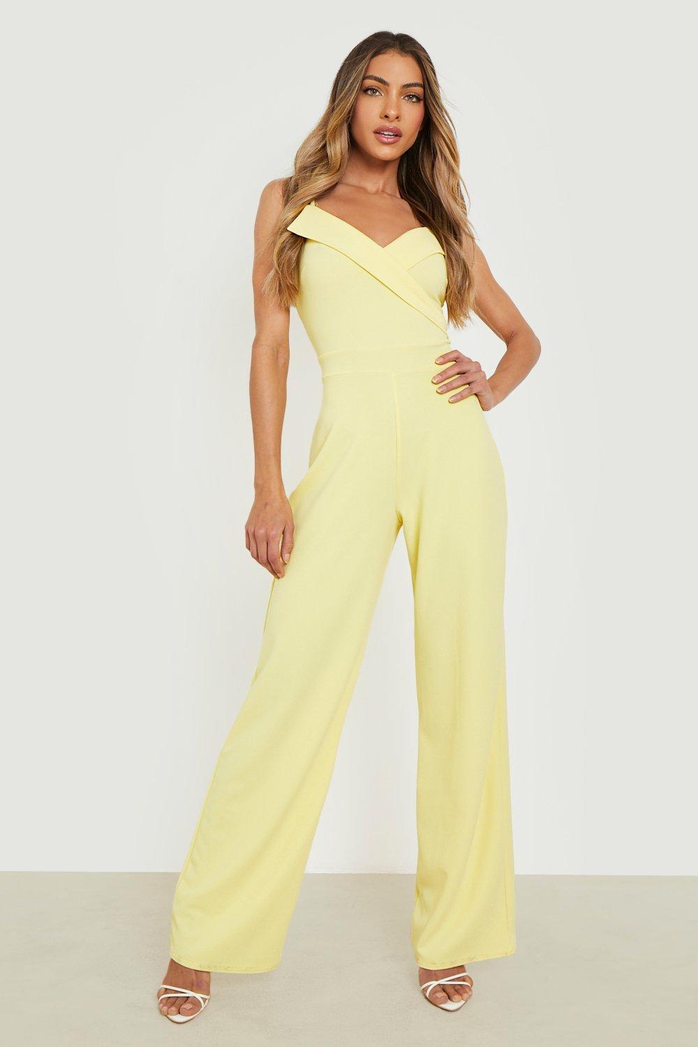 Yellow store jumpsuit boohoo