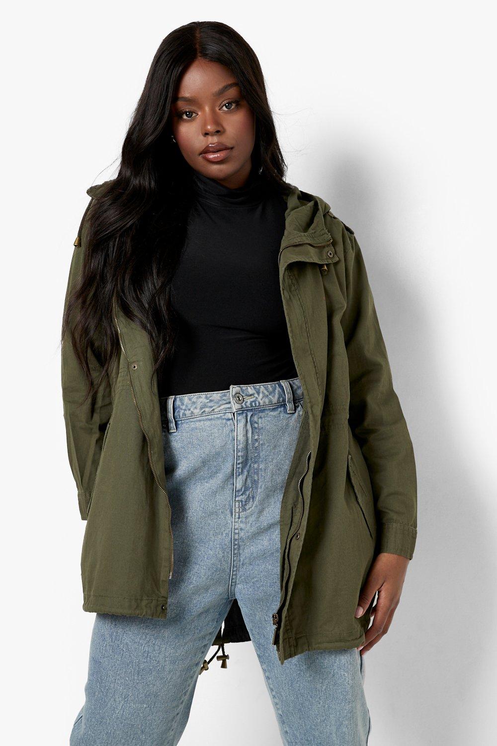 Khaki hot sale lightweight parka