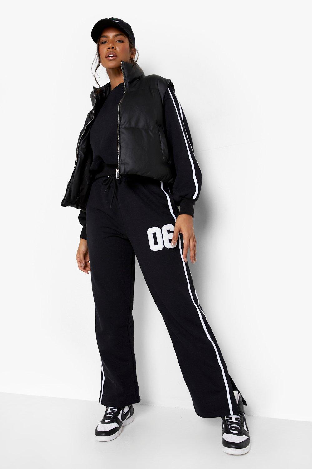 Women's Side Stripe Split Hem Sweater Tracksuit