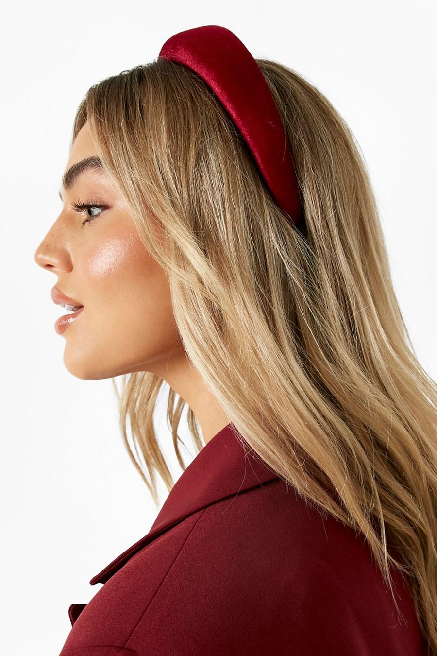 Red Velvet Padded Headband image number 1