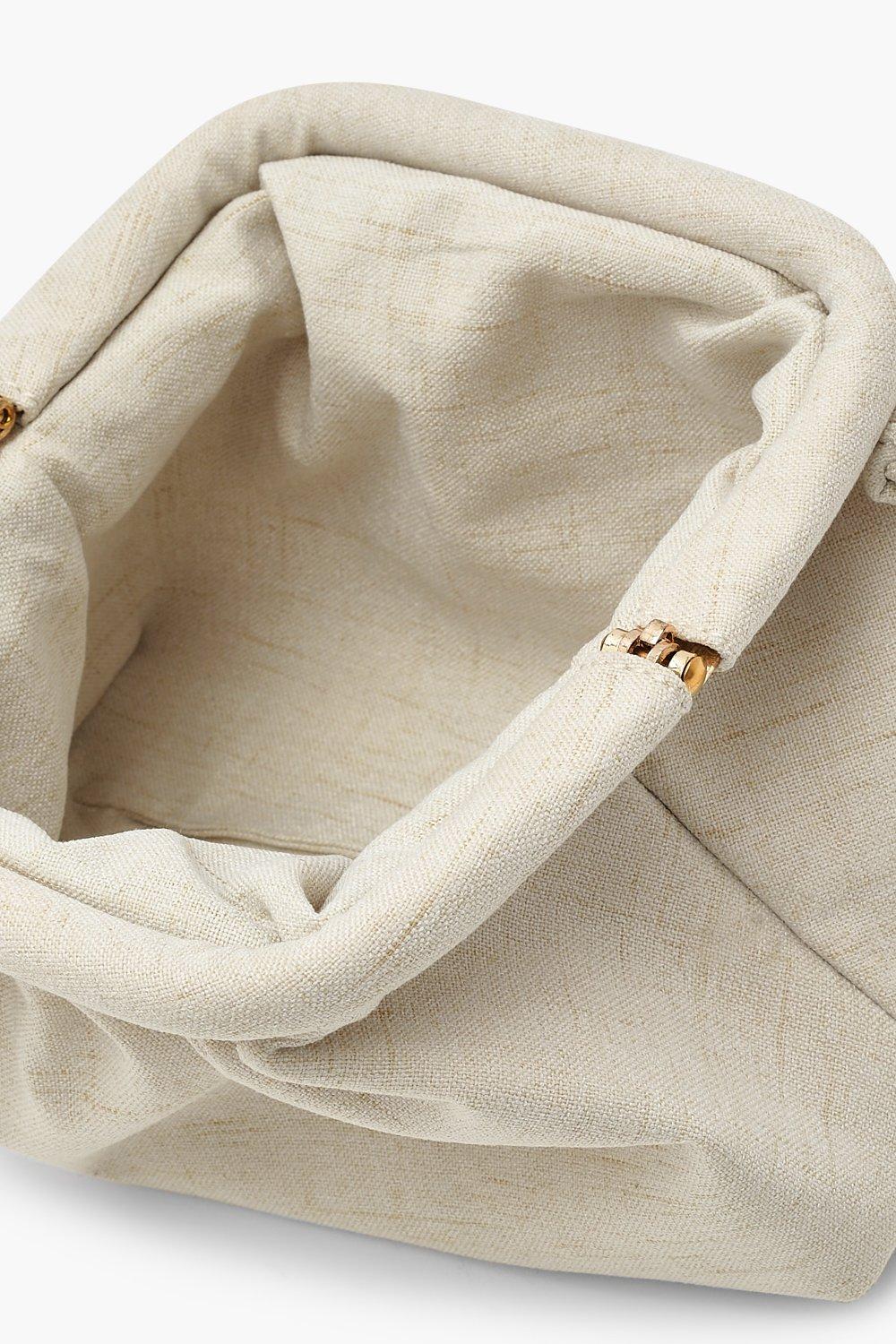 Linen Slouchy Clutch Bag