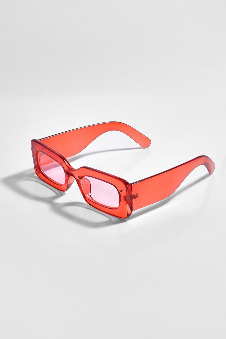 Red Coloured Crystal Frame Sunglasses image number 1