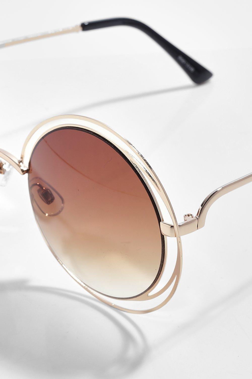 Lunettes de soleil rondes oversize boohoo