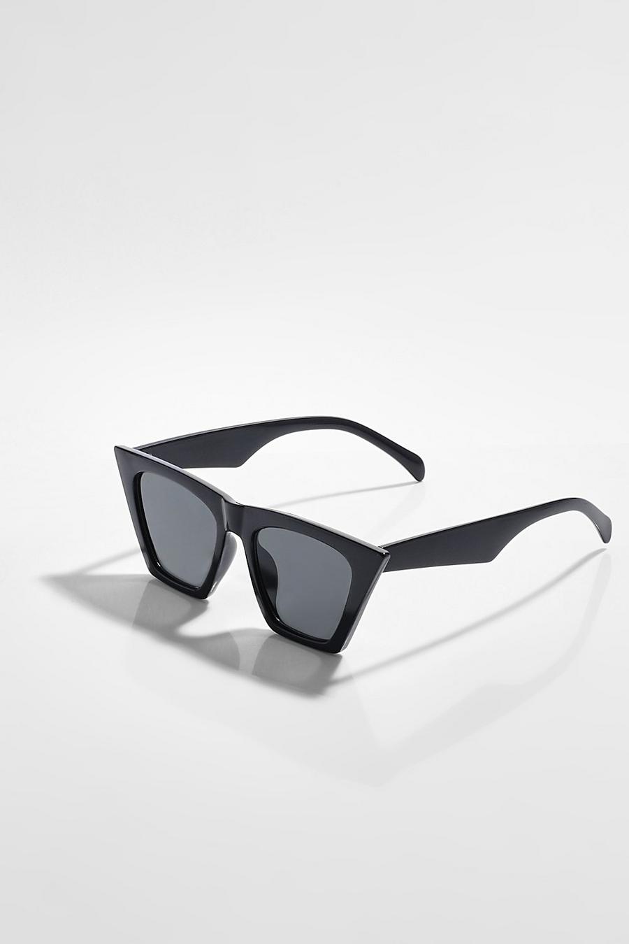 Black Angular Cat Eye Sunglasses image number 1