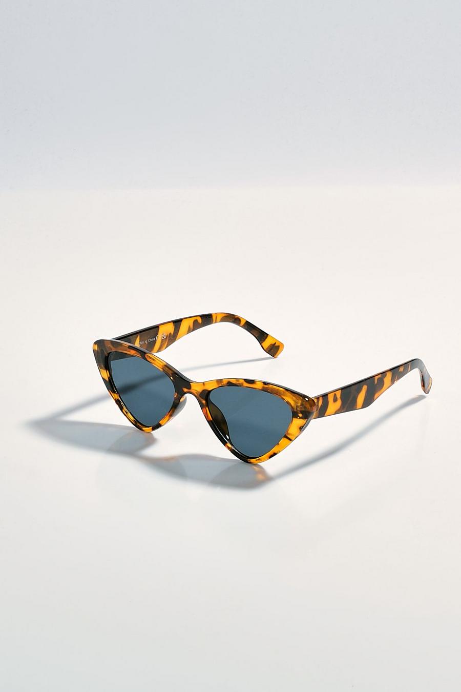 Multi Slim Cat Eye Tortoise Sunglasses image number 1