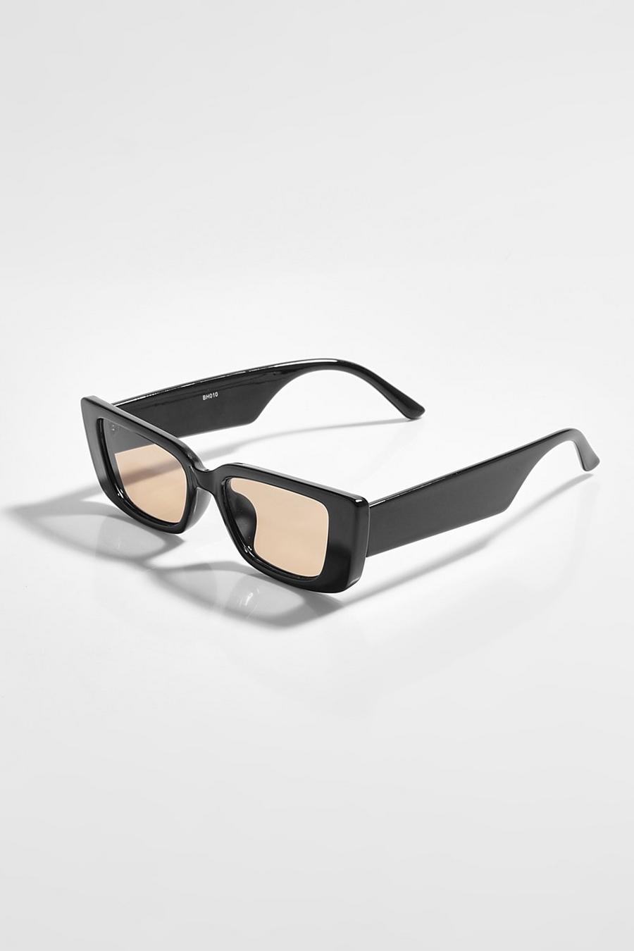 Black nero Rectangular Sunglasses image number 1