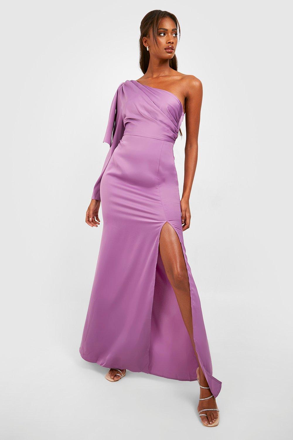 Purple on sale dress boohoo