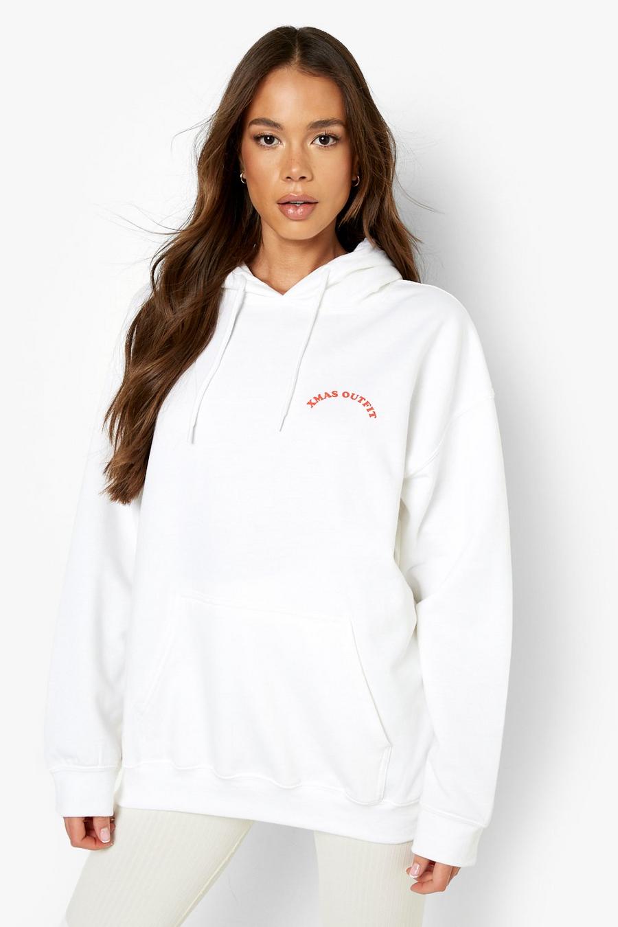White Xmas Outfit Oversize hoodie