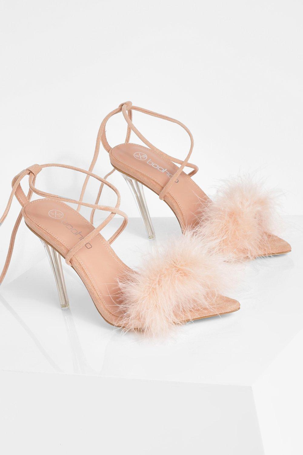 Fluffy heels wide fit sale