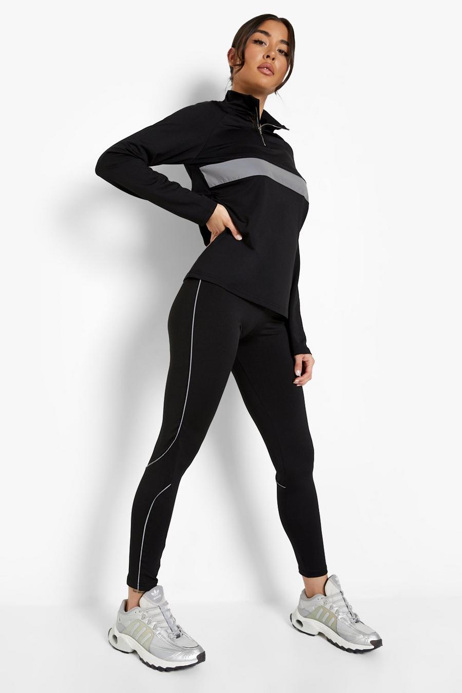 Legging de sport à liserés réfléchissants - Active, Black image number 1