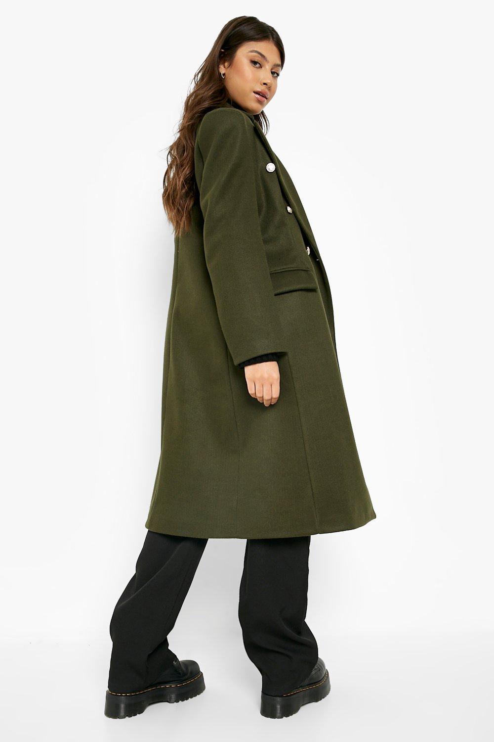 military green wool coat