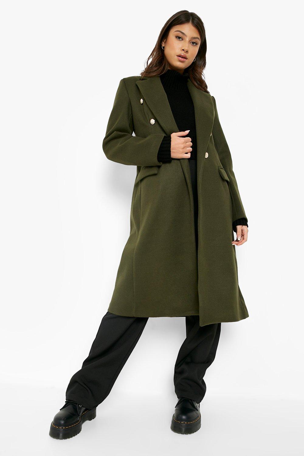 Military wool cheap coat womens