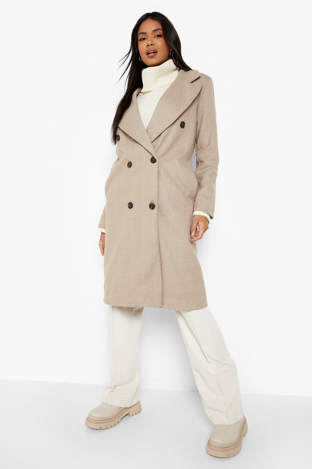 Herringbone cheap peacoat women's