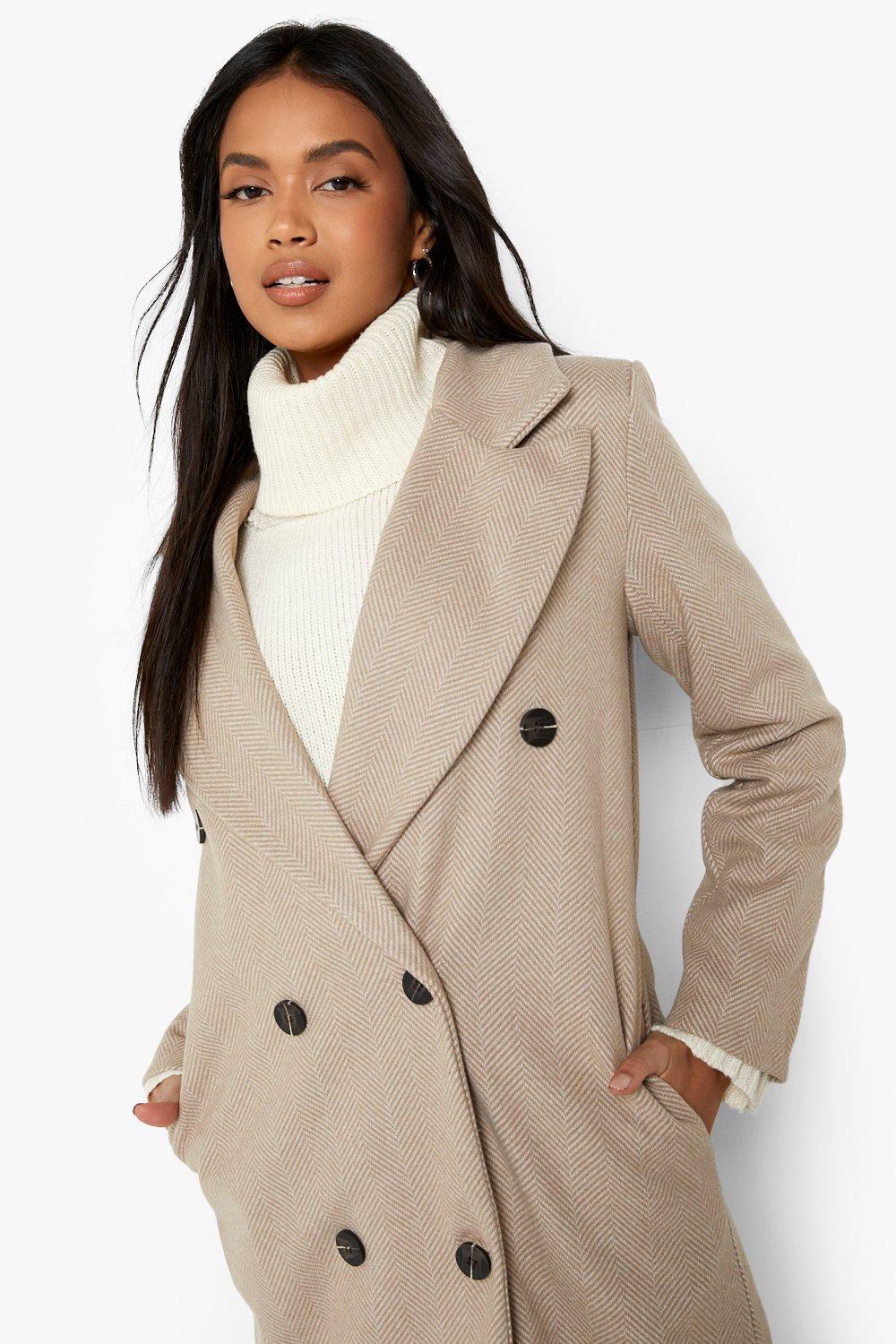 herringbone peacoat womens