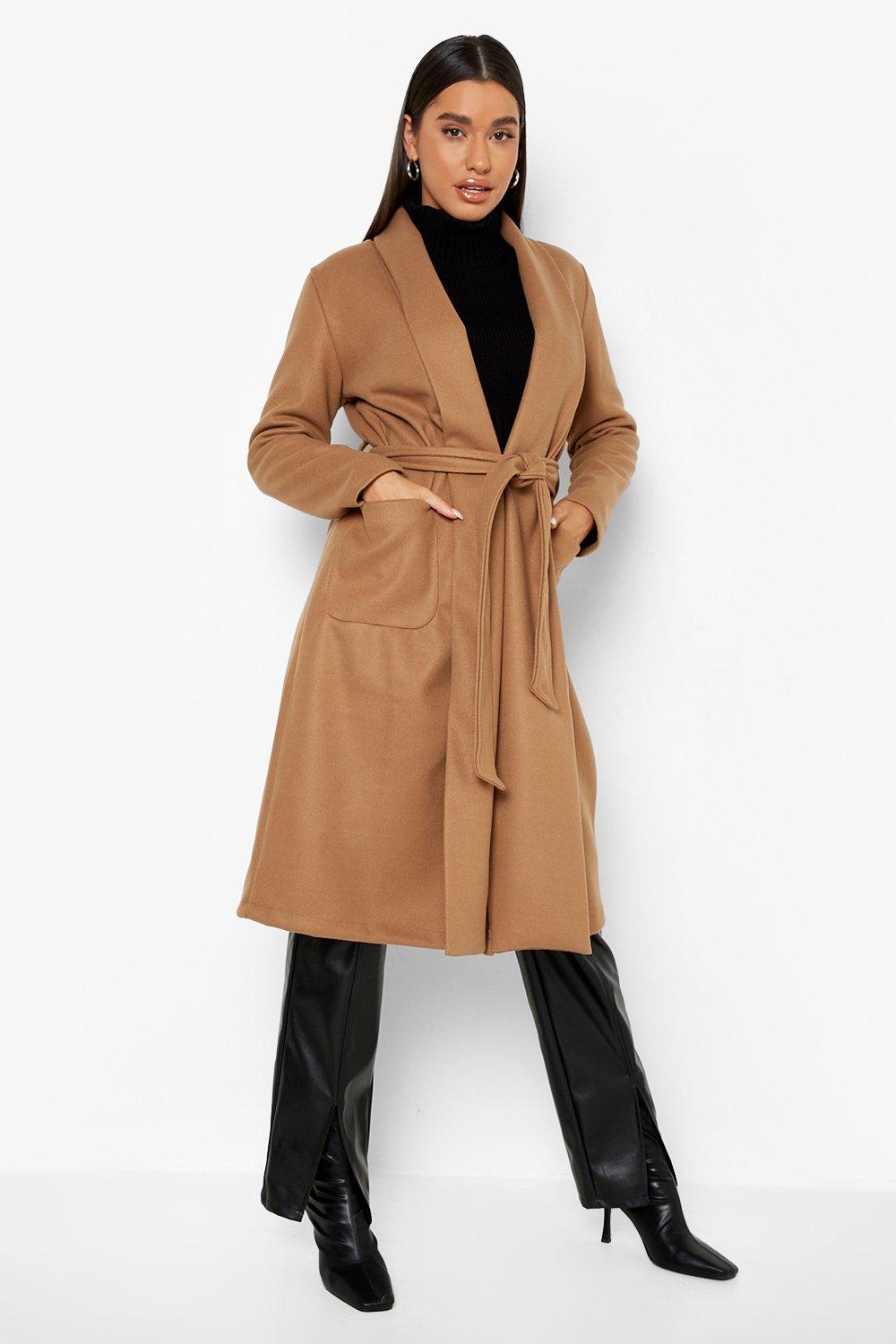 Tan hot sale longline jacket