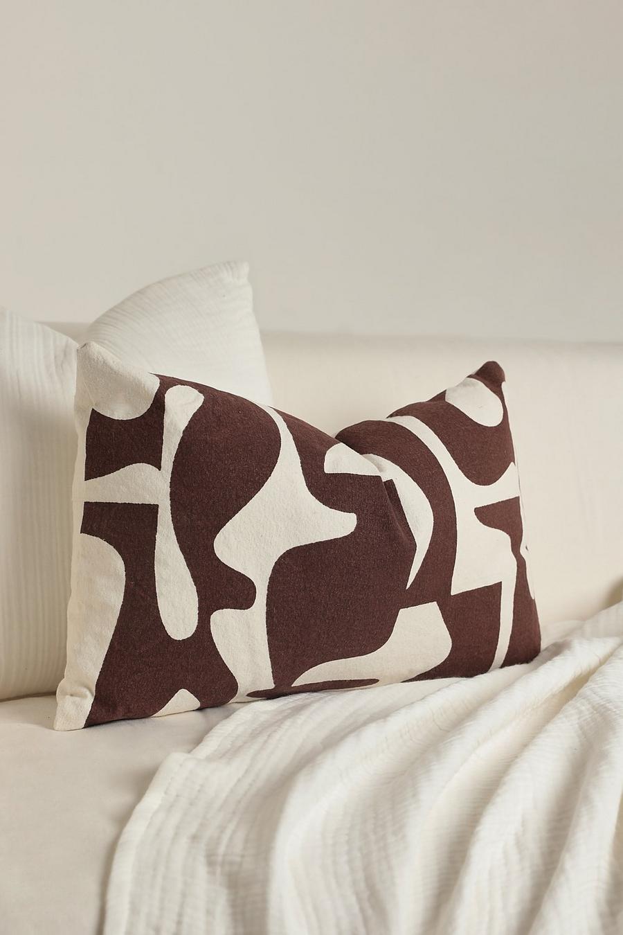 Abstract Chocolate Decorative Cushion image number 1