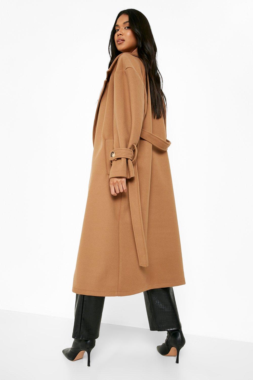 Boohoo wrap sale coat