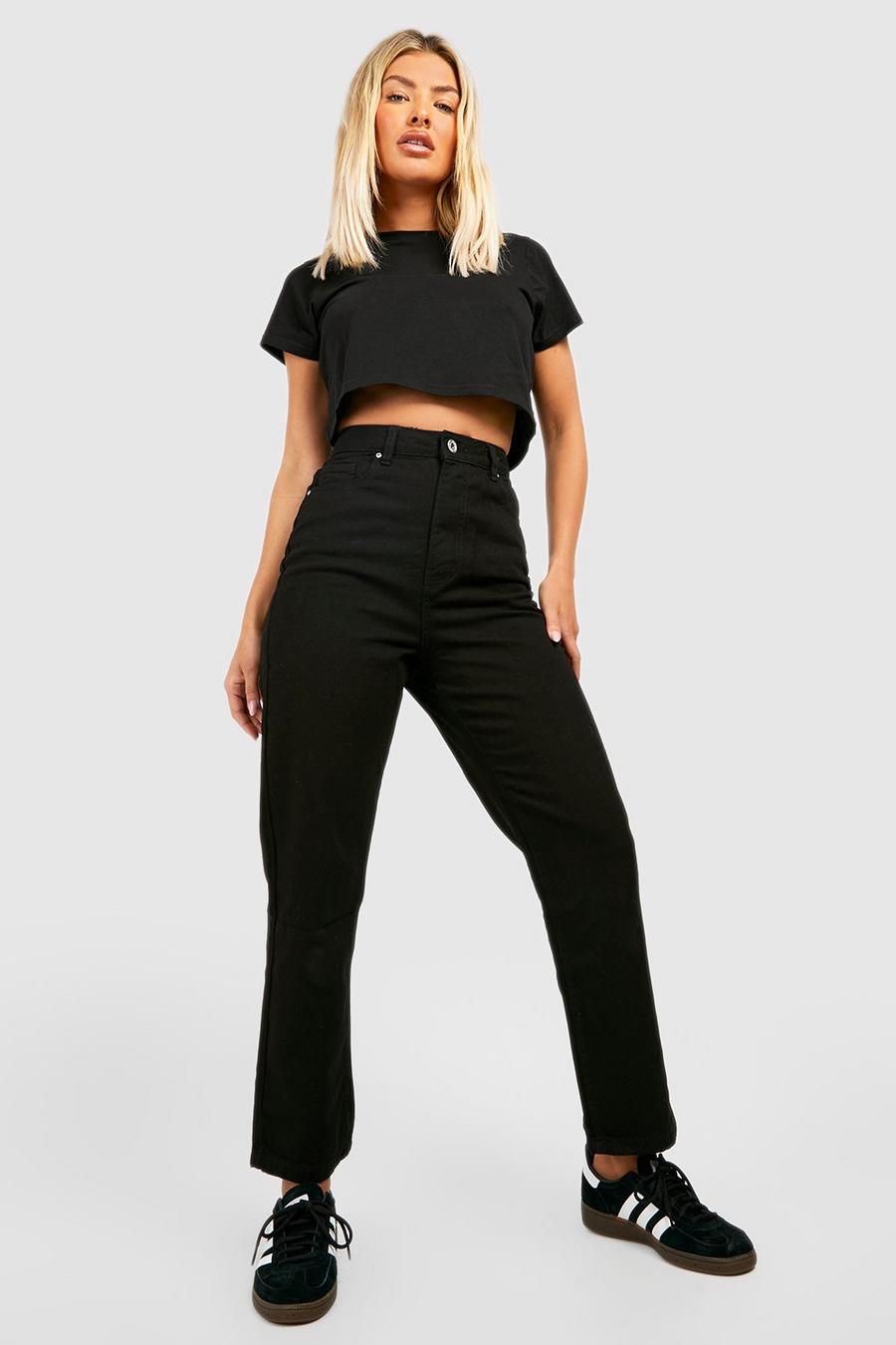 Jeans Basics a vita alta Skinny Fit, Black nero