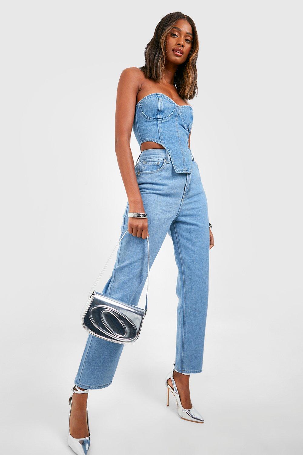 Basics High Waisted Straight Leg Jeans