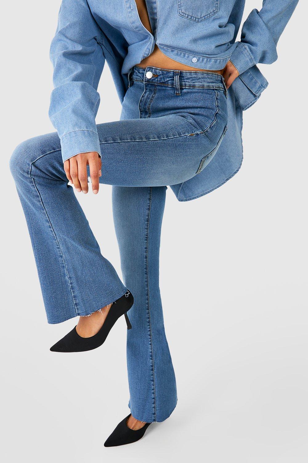 elastic denim jeans