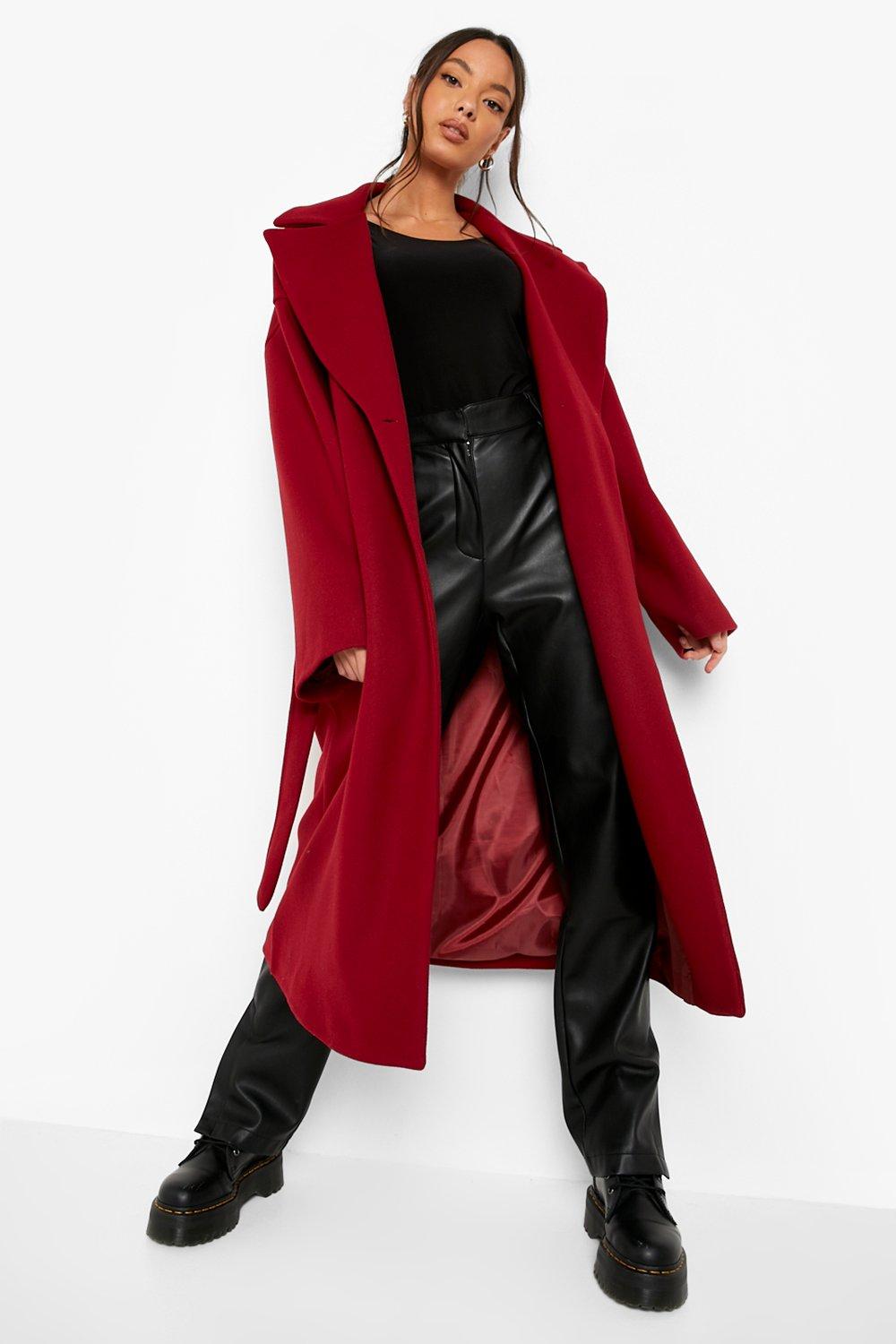 Boohoo wool look outlet coat