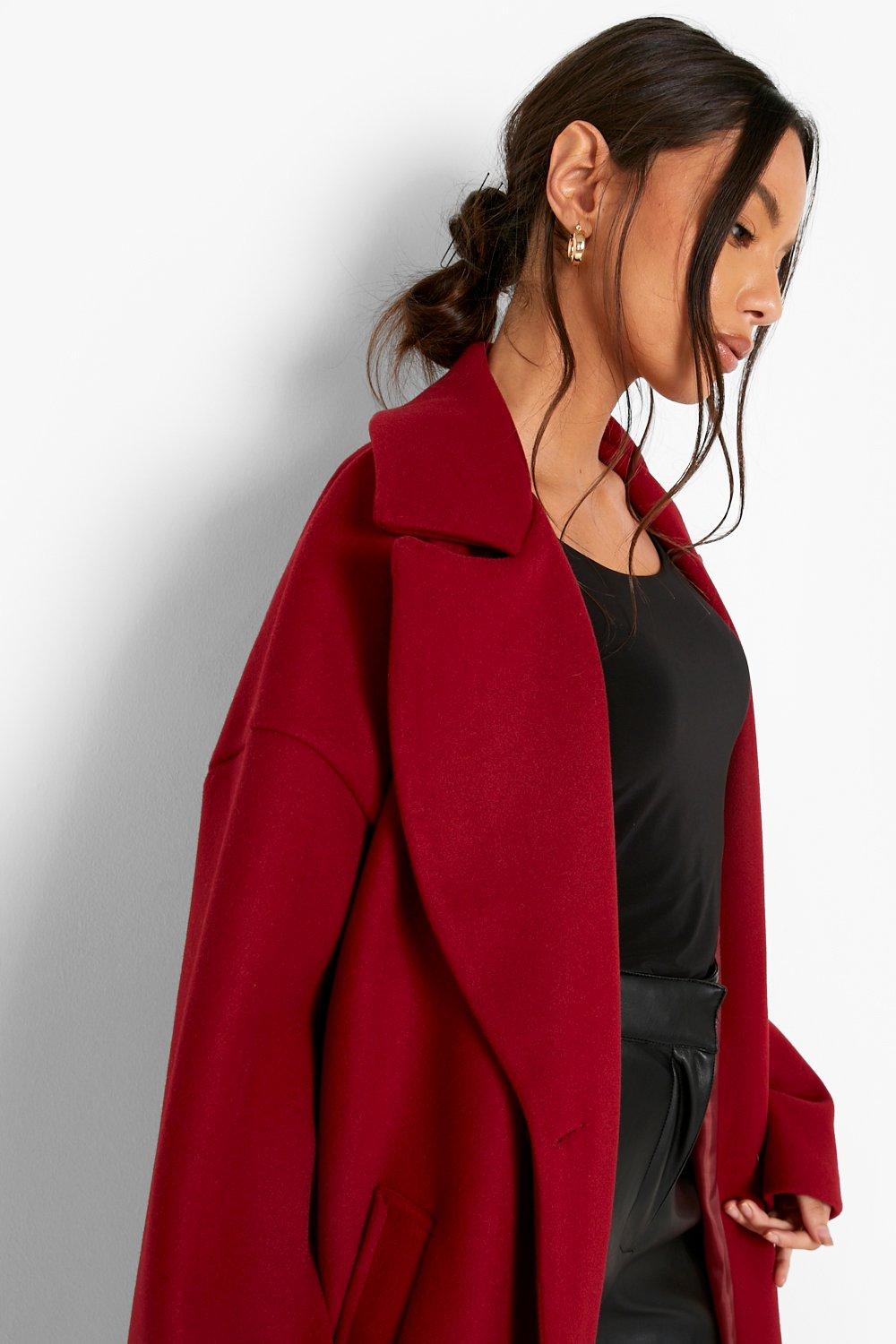 Boohoo 2024 red coat