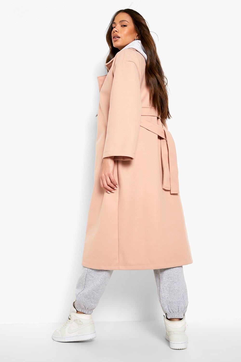 Boohoo oversized sleeve wool hotsell look coat