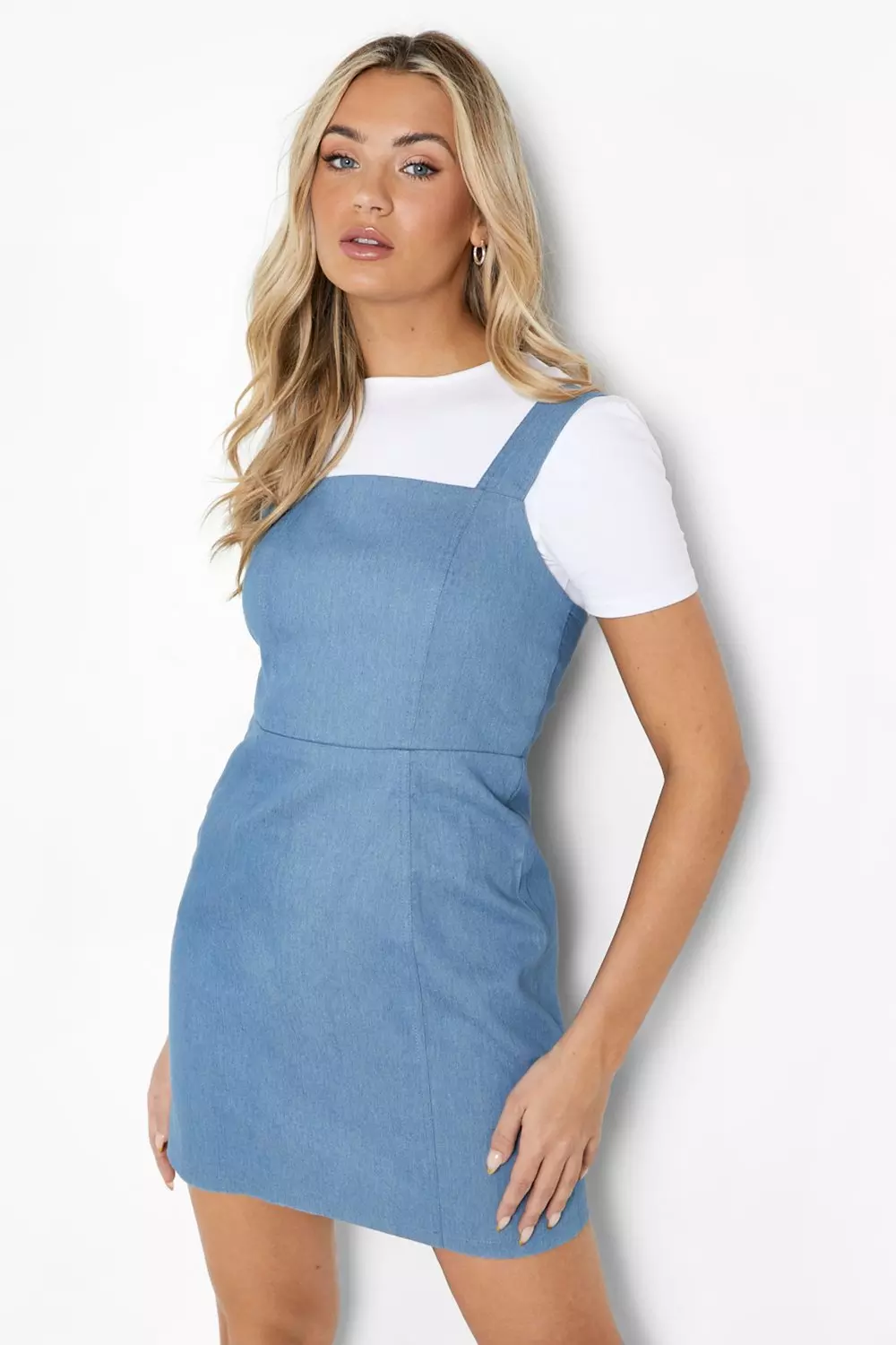 Boohoo denim outlet pinafore