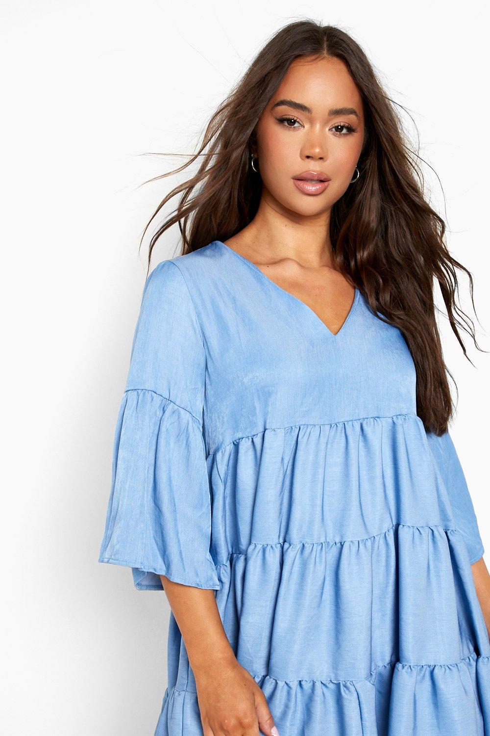 Chambray smock dress hotsell