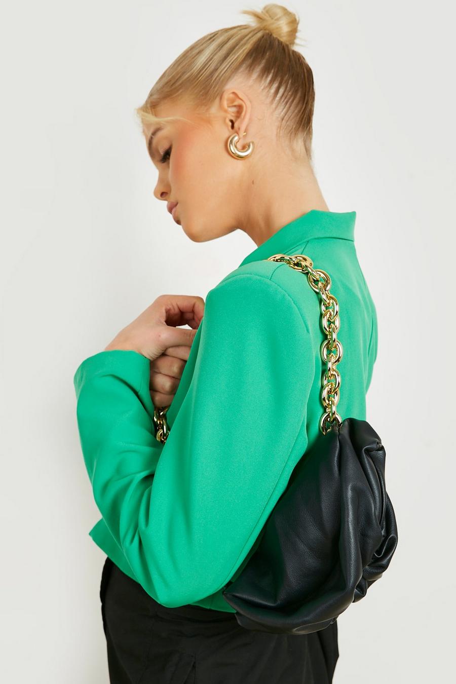 Black negro Chunky Chain Slouchy Bum Bag image number 1