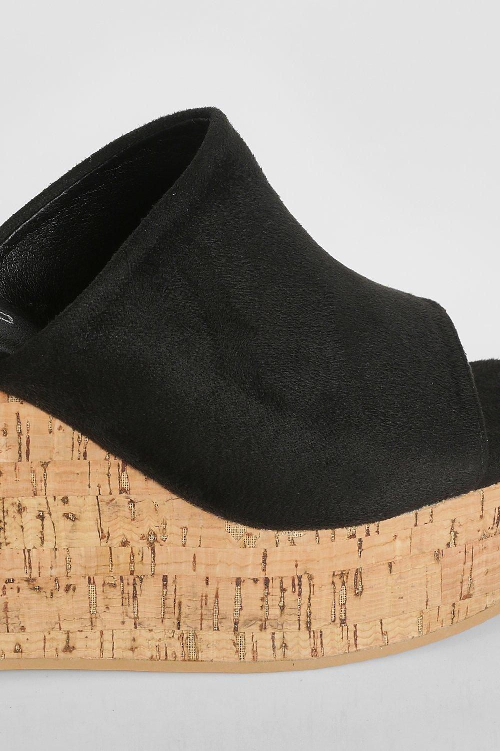 Peep Toe Cork Wedges