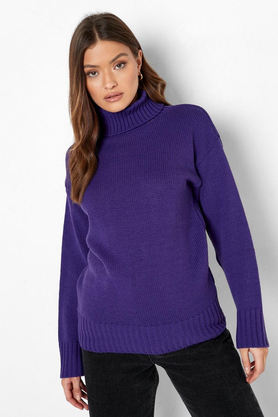 Purple Bright Turtleneck Sweater image number 1