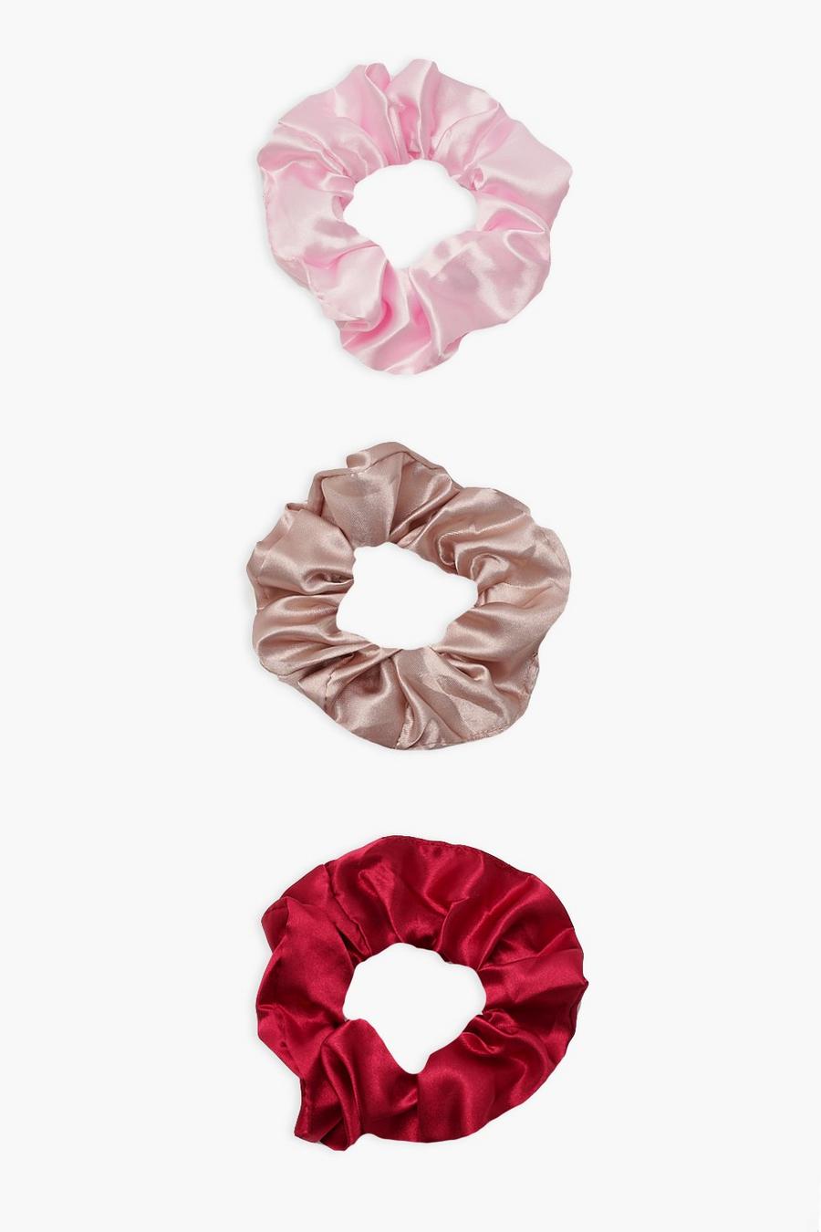 3er-Pack rote Scrunchies, Red image number 1
