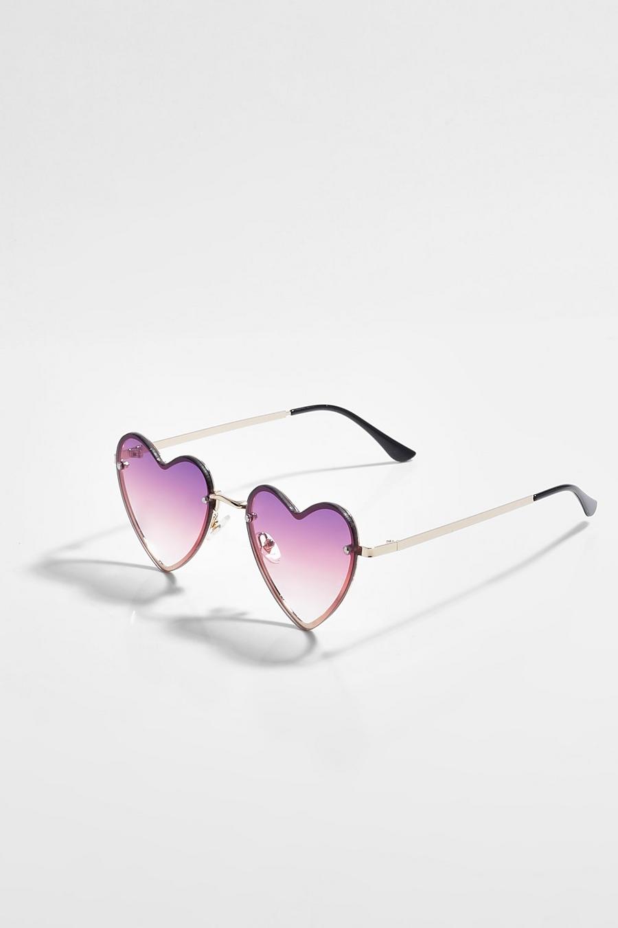Multi Ombre Heart Sunglasses